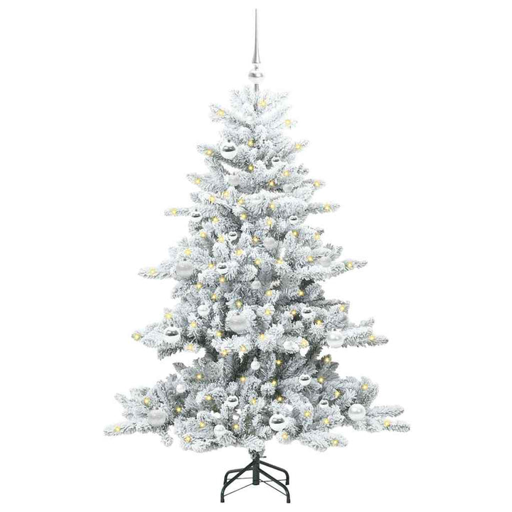 Kunstigt Hinged Juletræ med 150 LED'er med stativ 150 cm PVC