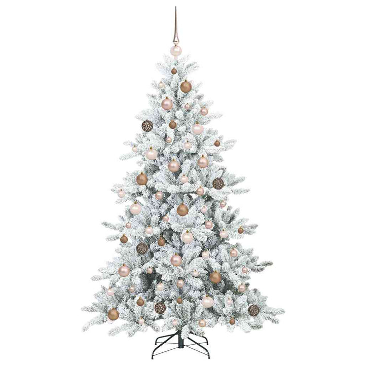 Kunstigt Hinged Juletræ med 300 LED'er med stativ 180 cm PVC
