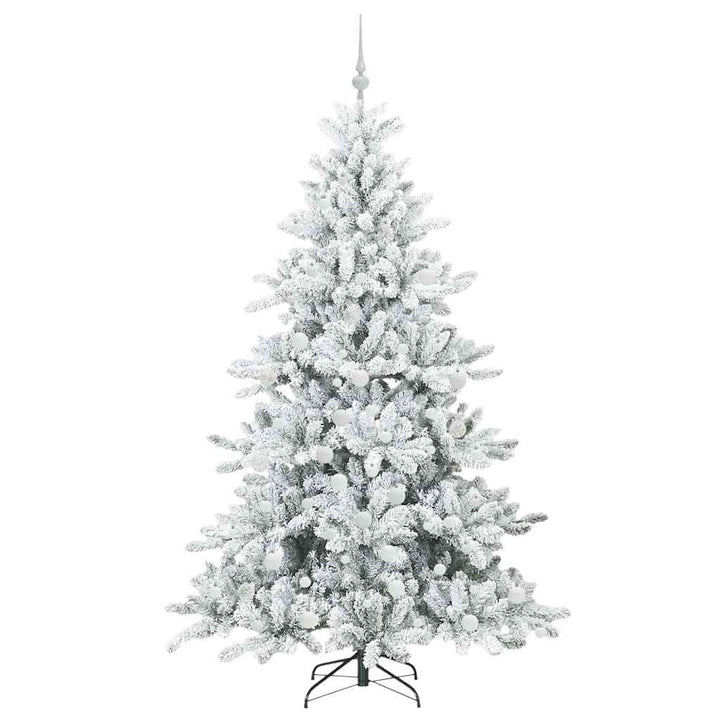 Kunstigt Hinged Juletræ med 300 LED'er med stativ 180 cm PVC