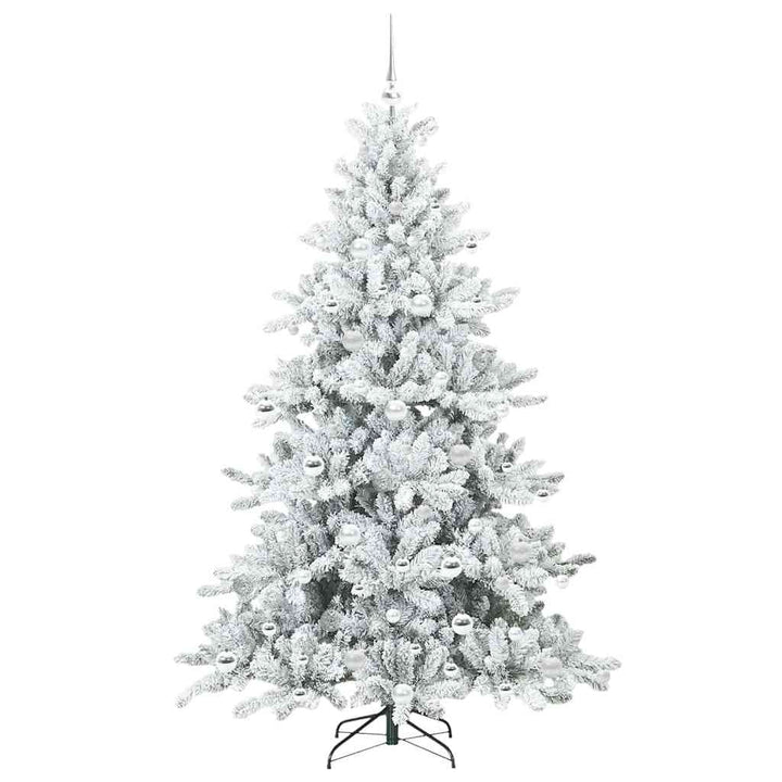 Kunstigt Hinged Juletræ med 300 LED'er med stativ 180 cm PVC