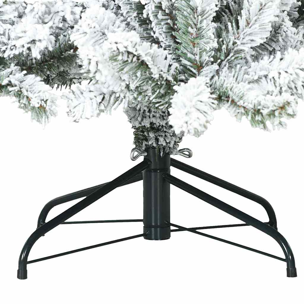 Kunstigt Hinged Juletræ med 300 LED'er med stativ 210 cm PVC