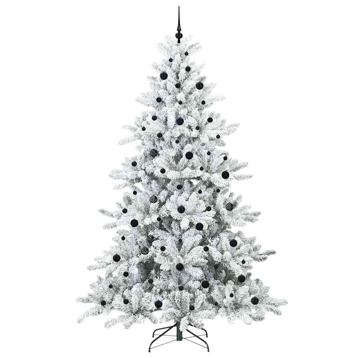 Kunstigt Hinged Juletræ med 300 LED'er med stativ 240 cm PVC