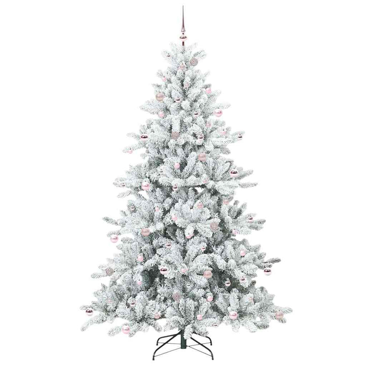 Kunstigt Hinged Juletræ med 300 LED'er med stativ 240 cm PVC