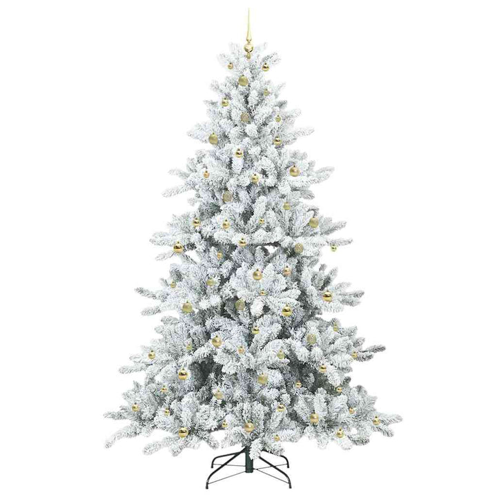 Kunstigt Hinged Juletræ med 300 LED'er med stativ 240 cm PVC