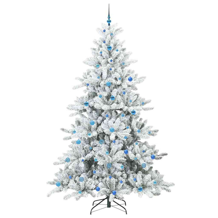 Kunstigt Hinged Juletræ med 300 LED'er med stativ 240 cm PVC