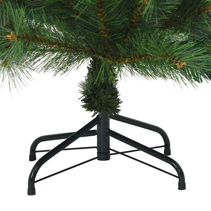 Kunstigt juletræ med 150 LED'er Grøn 150 cm PE og PVC
