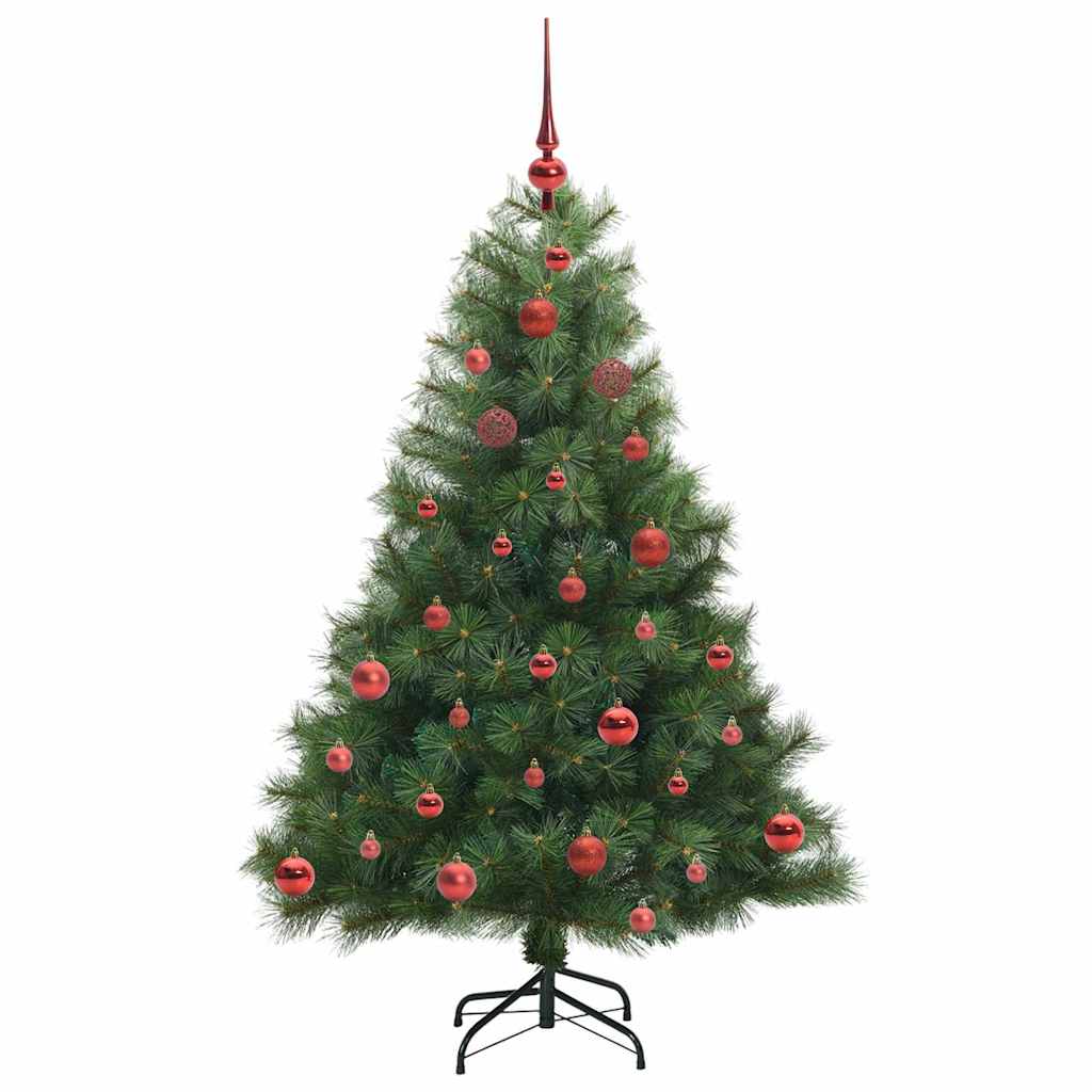 Kunstigt juletræ med 150 LED'er Grøn 150 cm PE og PVC