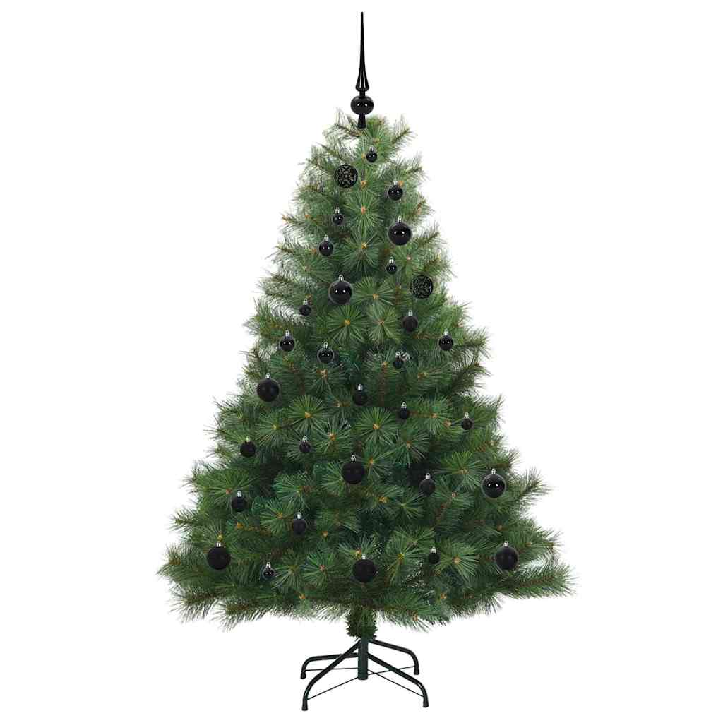 Kunstigt juletræ med 150 LED'er Grøn 150 cm PE og PVC