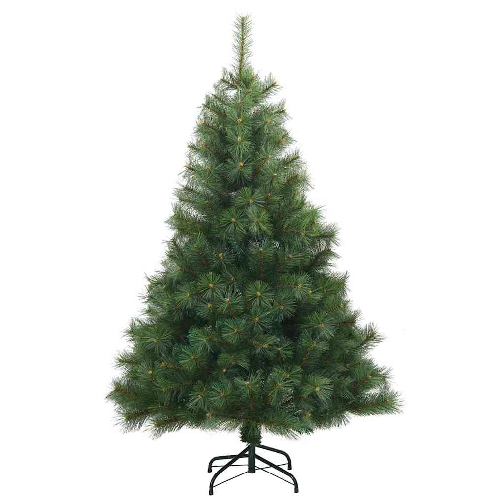 Kunstigt juletræ med 150 LED'er Grøn 150 cm PE og PVC