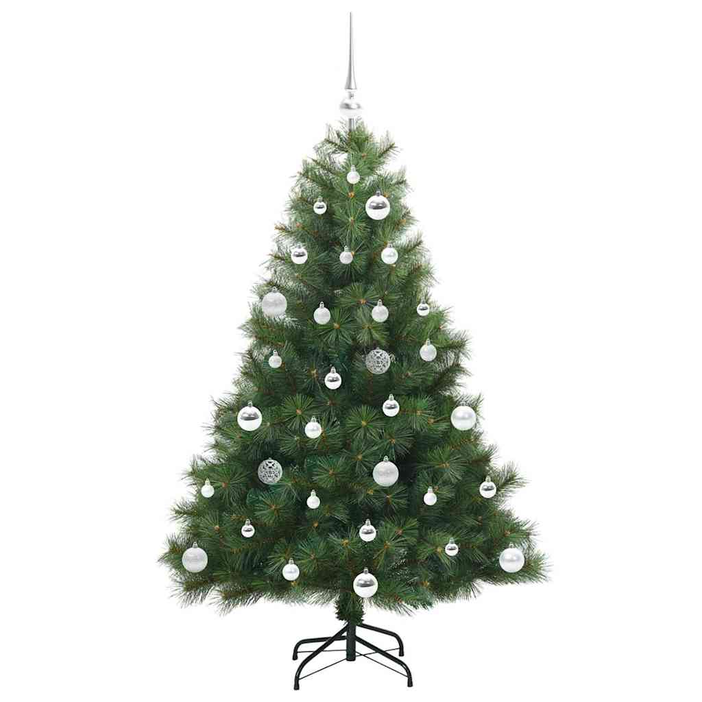 Kunstigt juletræ med 150 LED'er Grøn 150 cm PE og PVC