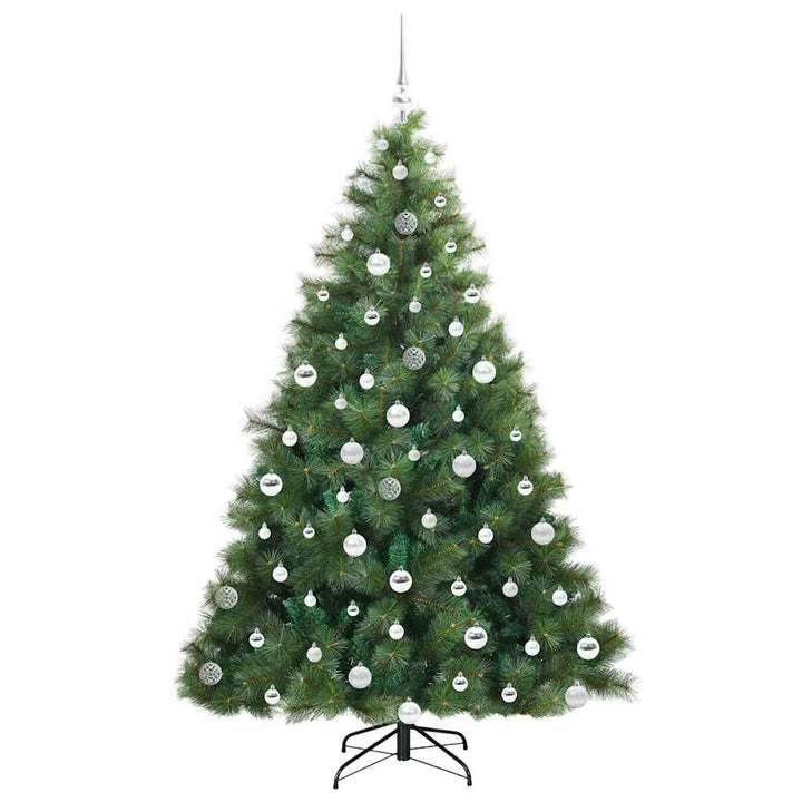 Kunstigt juletræ med 300 LED'er Grøn 180 cm PE og PVC