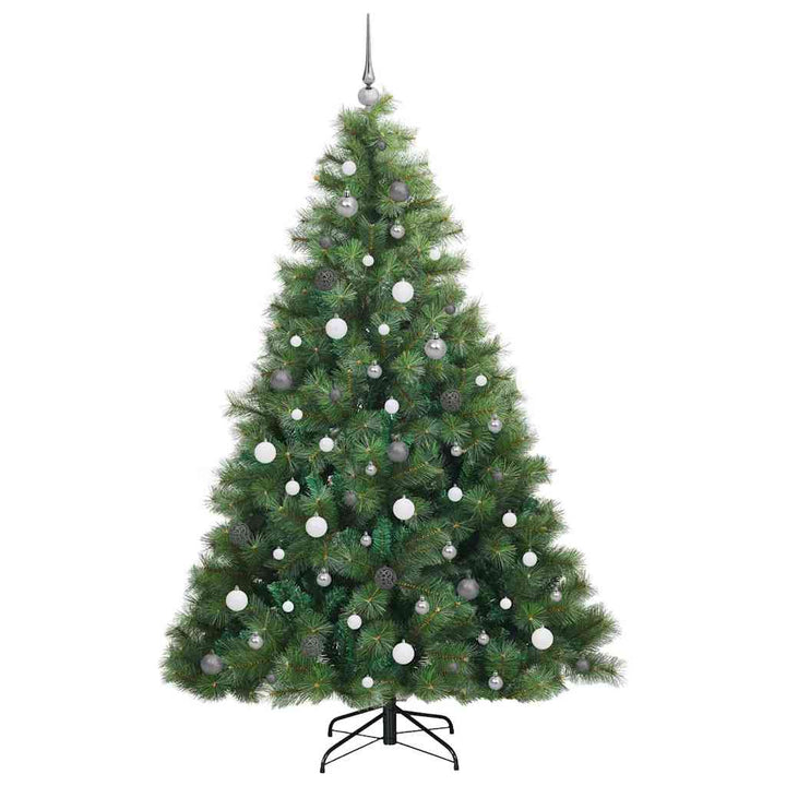 Kunstigt juletræ med 300 LED'er Grøn 210 cm PE og PVC