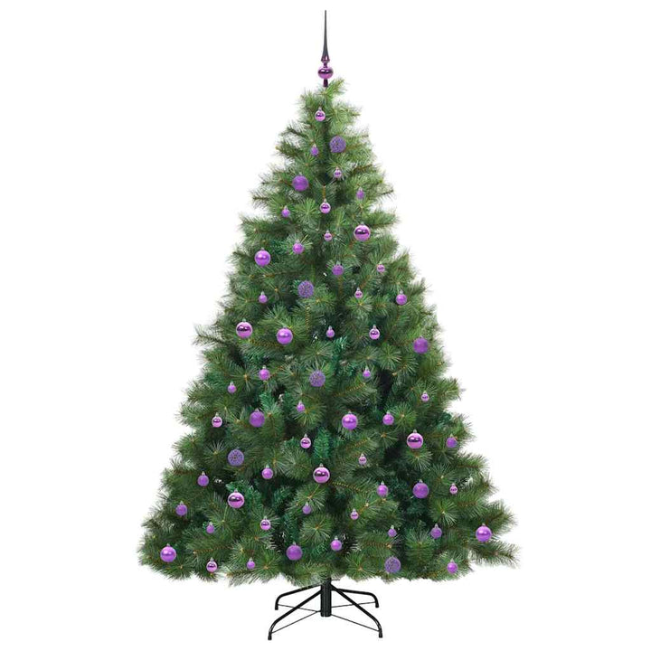 Kunstigt juletræ med 300 LED'er Grøn 210 cm PE og PVC
