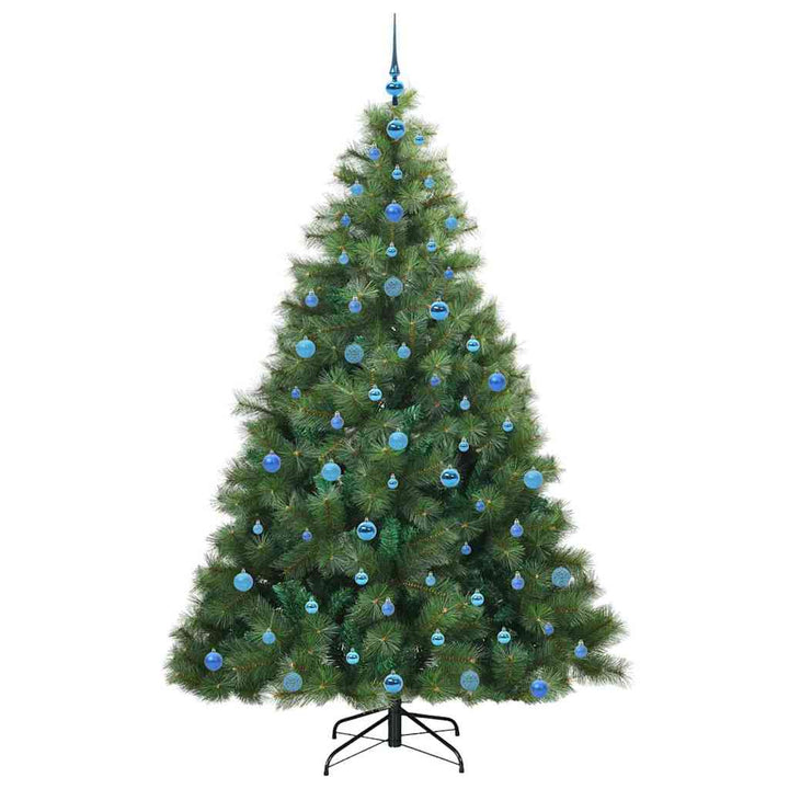 Kunstigt juletræ med 300 LED'er Grøn 210 cm PE og PVC
