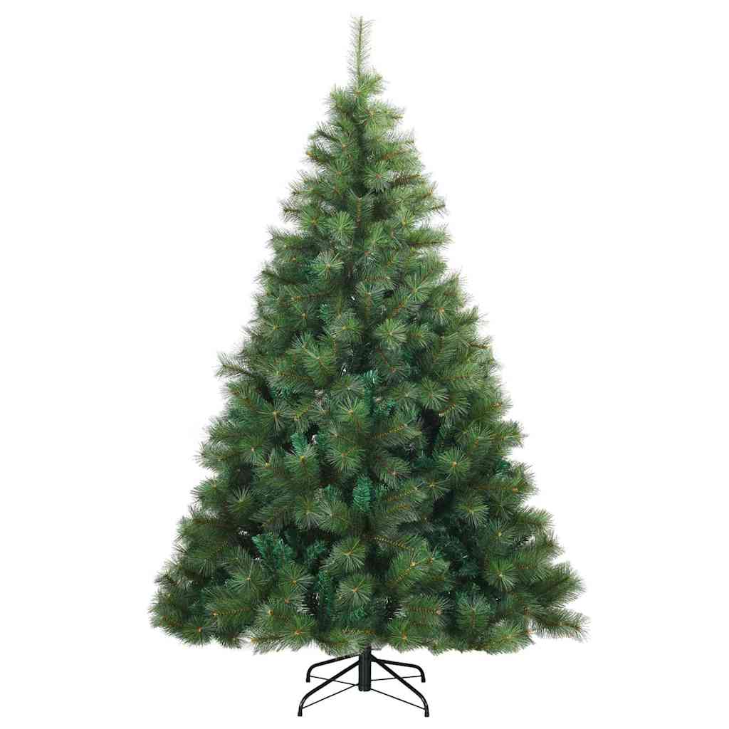 Kunstigt juletræ med 300 LED'er Grøn 240 cm PE og PVC
