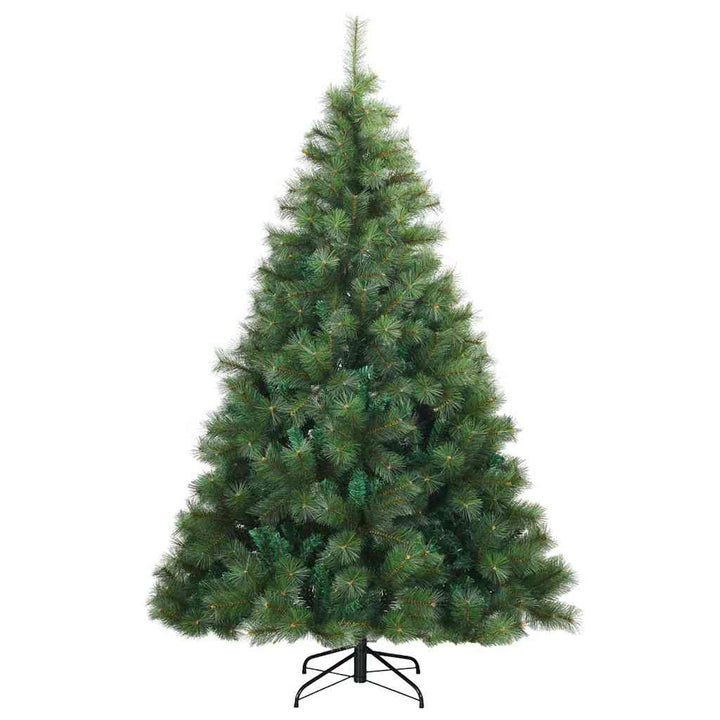 Kunstigt juletræ med 300 LED'er Grøn 240 cm PE og PVC