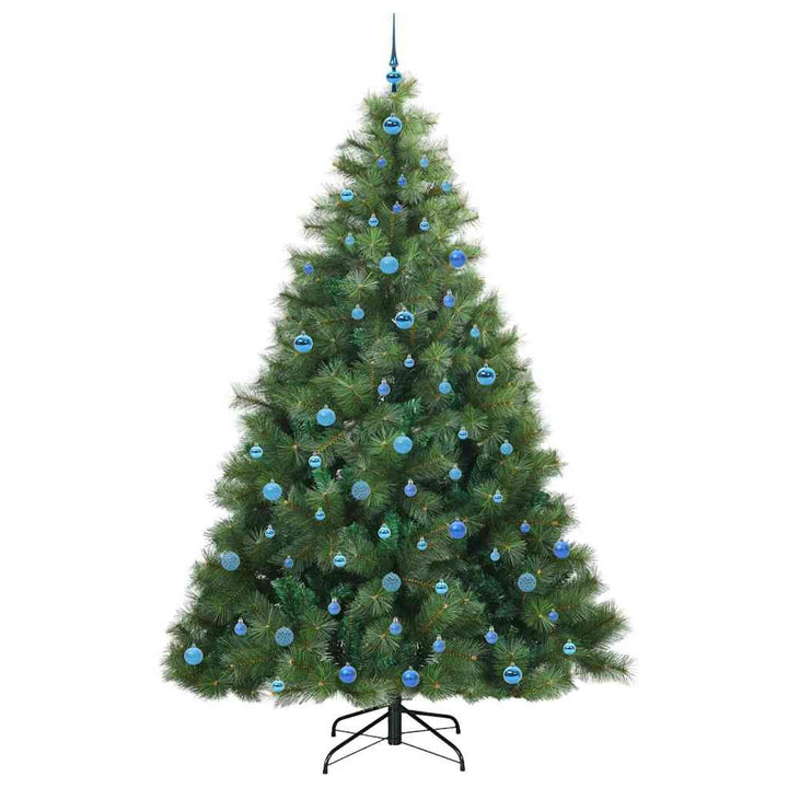 Kunstigt juletræ med 300 LED'er Grøn 240 cm PE og PVC