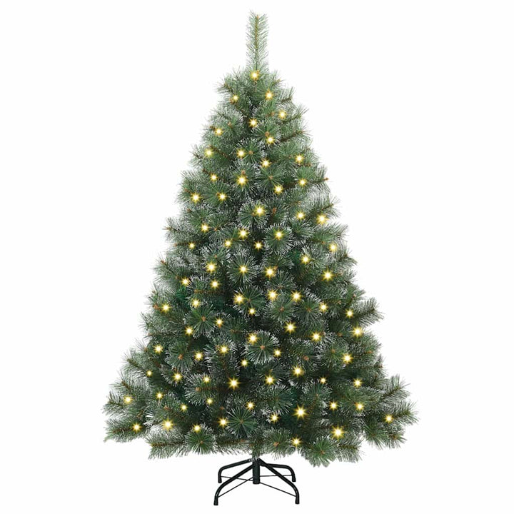Kunstigt juletræ med 150 LED'er Grøn 150 cm PE og PVC