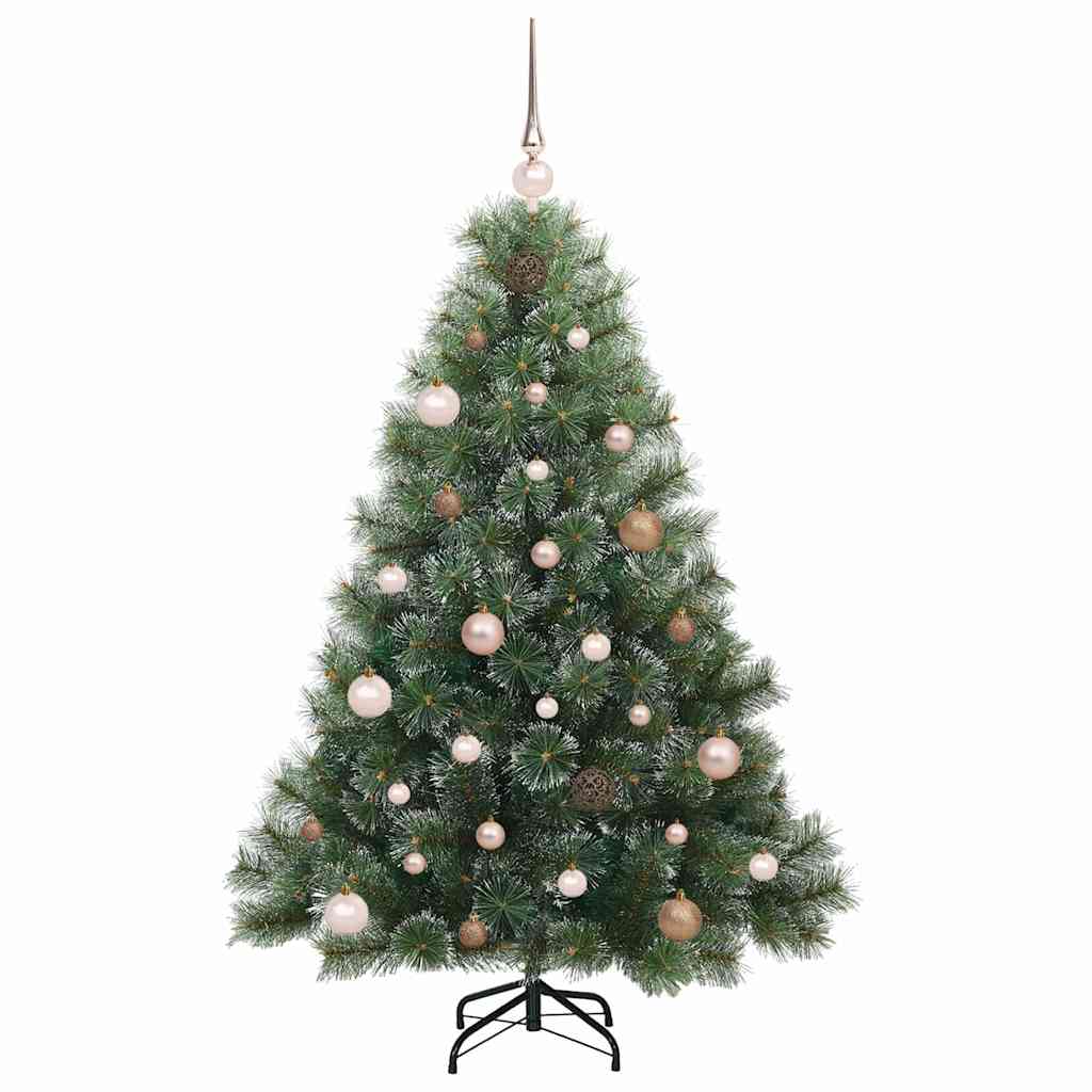 Kunstigt juletræ med 150 LED'er Grøn 150 cm PE og PVC