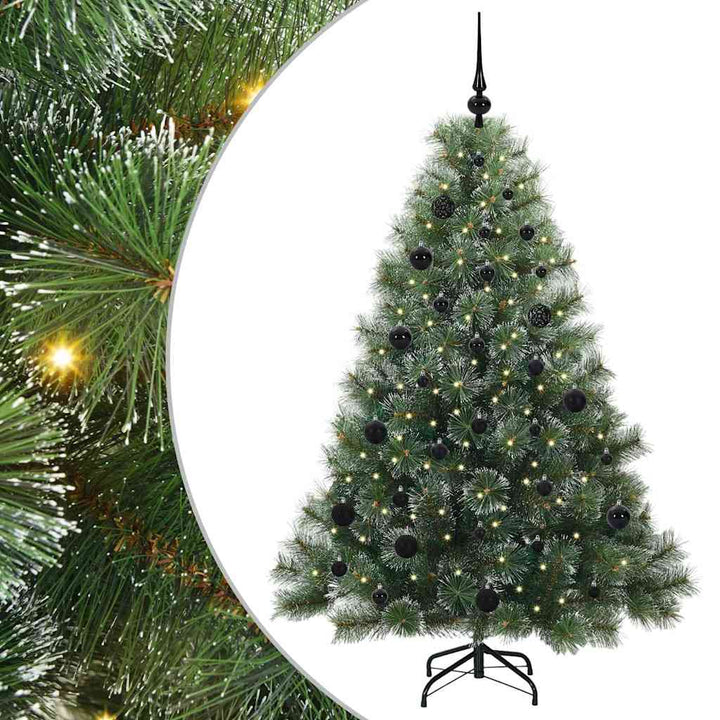 Kunstigt juletræ med 150 LED'er Grøn 150 cm PE og PVC