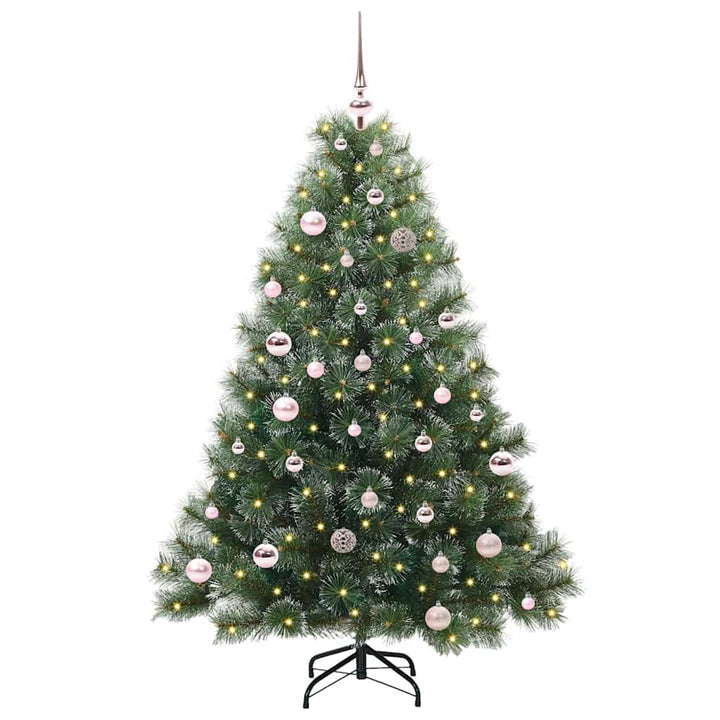Kunstigt juletræ med 150 LED'er Grøn 150 cm PE og PVC