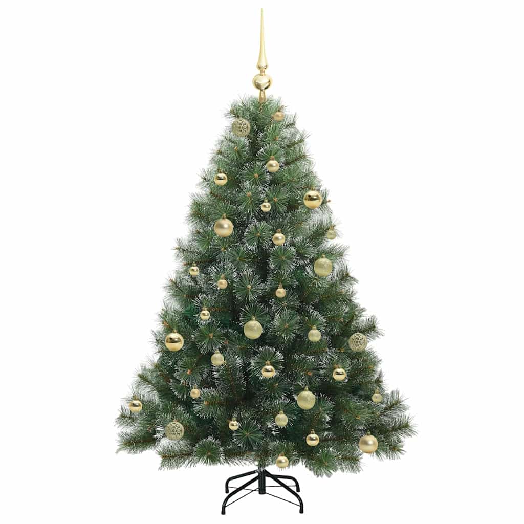 Kunstigt juletræ med 150 LED'er Grøn 150 cm PE og PVC