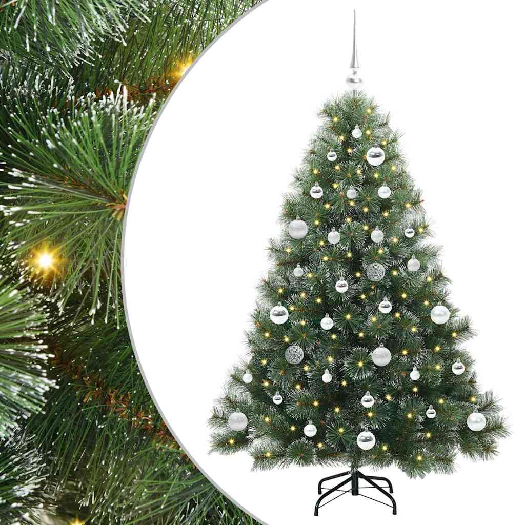Kunstigt juletræ med 150 LED'er Grøn 150 cm PE og PVC