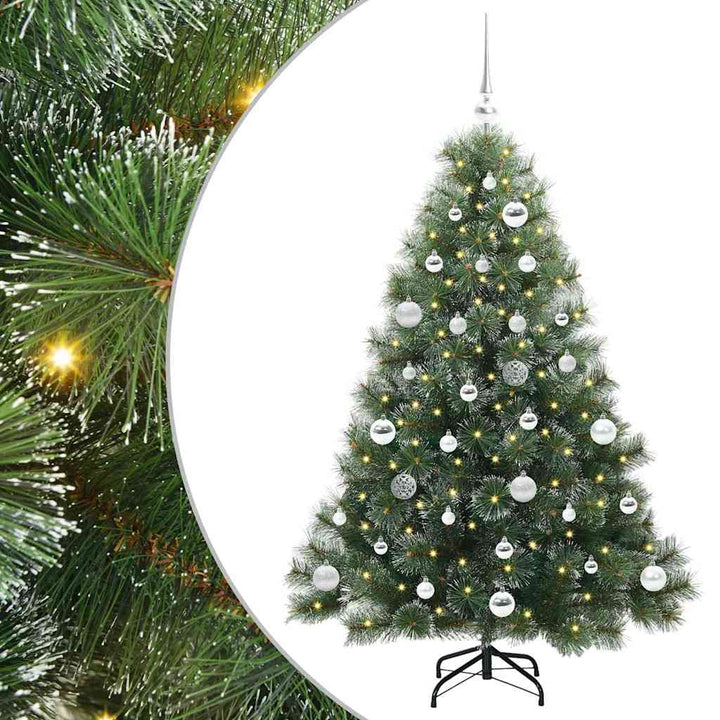 Kunstigt juletræ med 150 LED'er Grøn 150 cm PE og PVC
