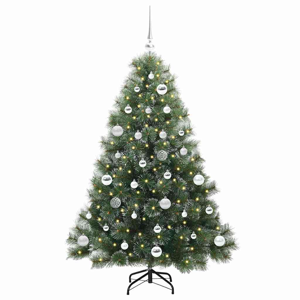 Kunstigt juletræ med 150 LED'er Grøn 150 cm PE og PVC