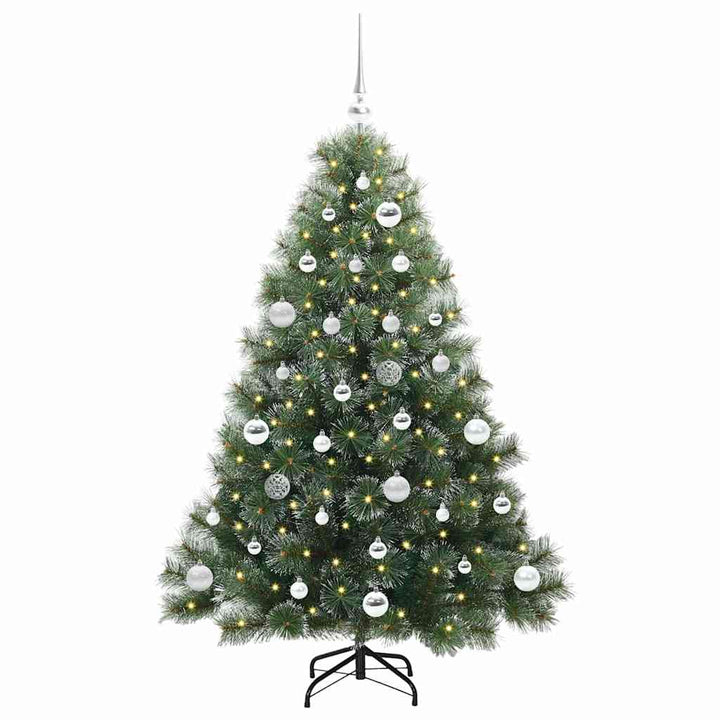 Kunstigt juletræ med 150 LED'er Grøn 150 cm PE og PVC