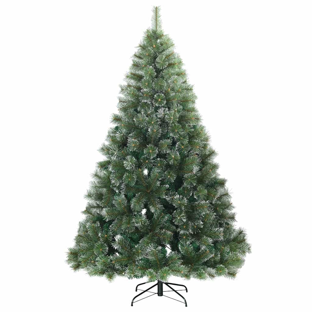 Kunstigt juletræ med 300 LED'er Grøn 180 cm PE og PVC