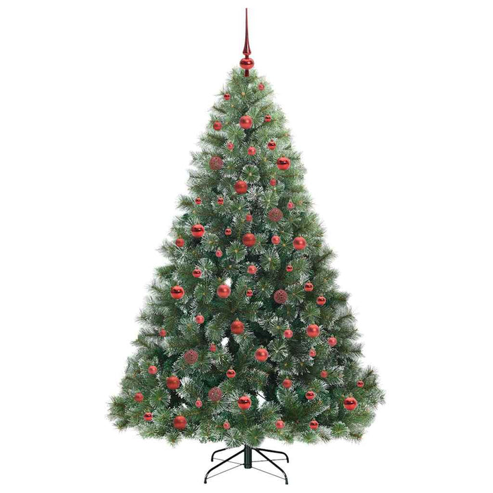 Kunstigt juletræ med 300 LED'er Grøn 180 cm PE og PVC