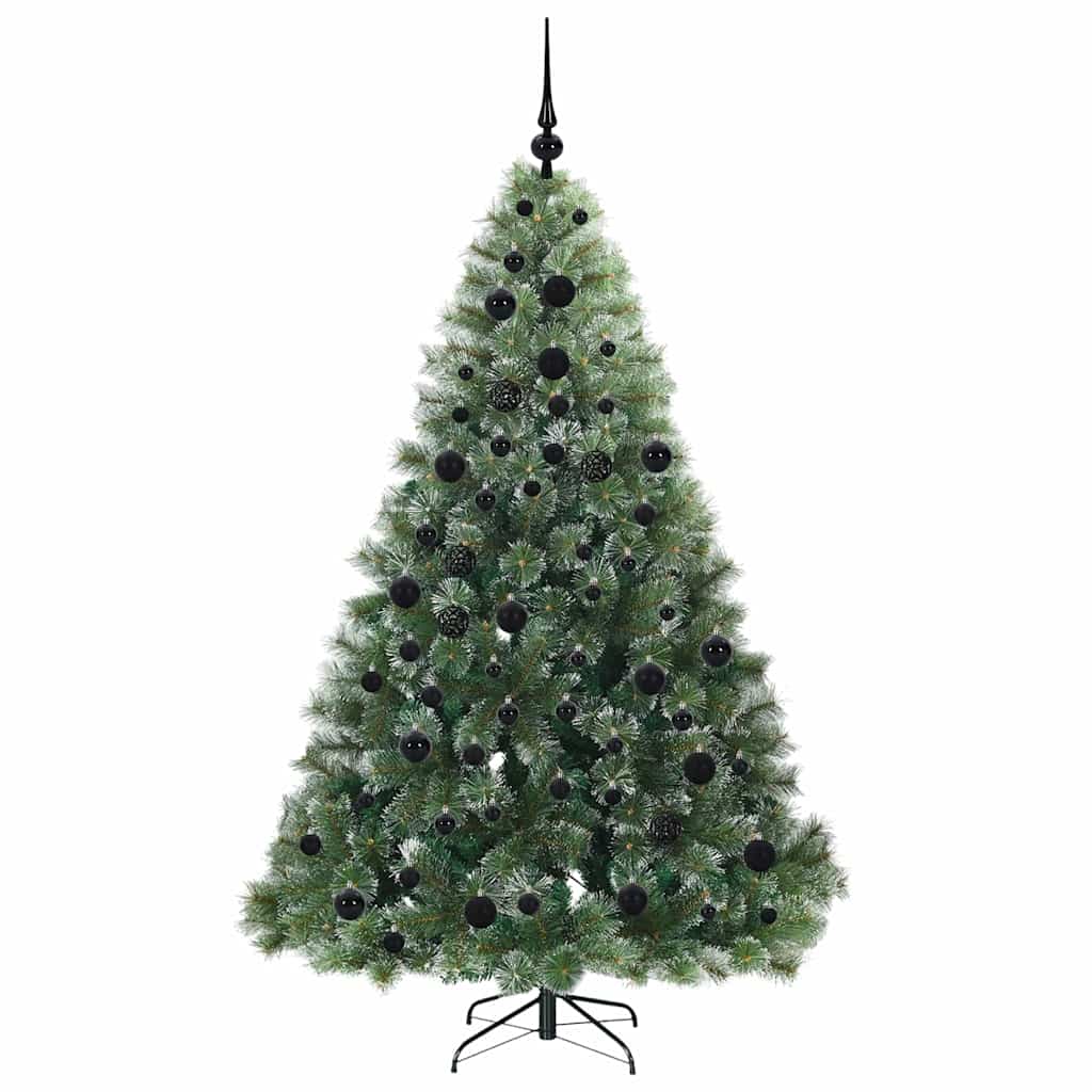 Kunstigt juletræ med 300 LED'er Grøn 180 cm PE og PVC