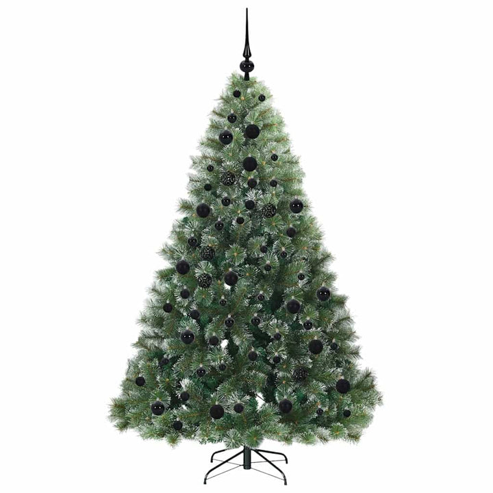 Kunstigt juletræ med 300 LED'er Grøn 180 cm PE og PVC