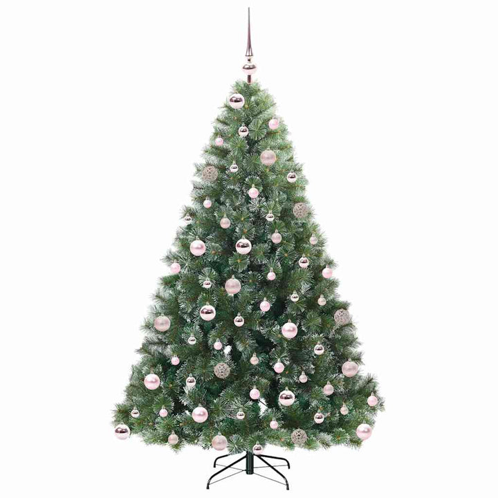 Kunstigt juletræ med 300 LED'er Grøn 180 cm PE og PVC