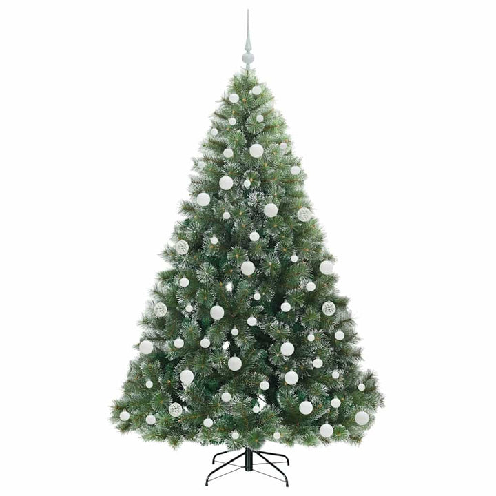 Kunstigt juletræ med 300 LED'er Grøn 180 cm PE og PVC