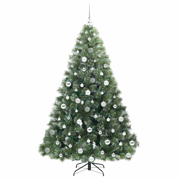Kunstigt juletræ med 300 LED'er Grøn 180 cm PE og PVC
