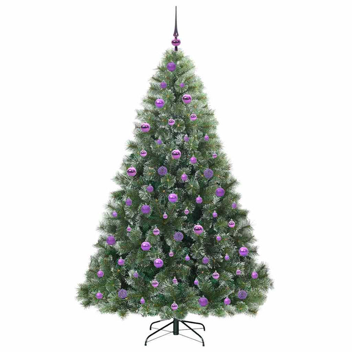 Kunstigt juletræ med 300 LED'er Grøn 180 cm PE og PVC