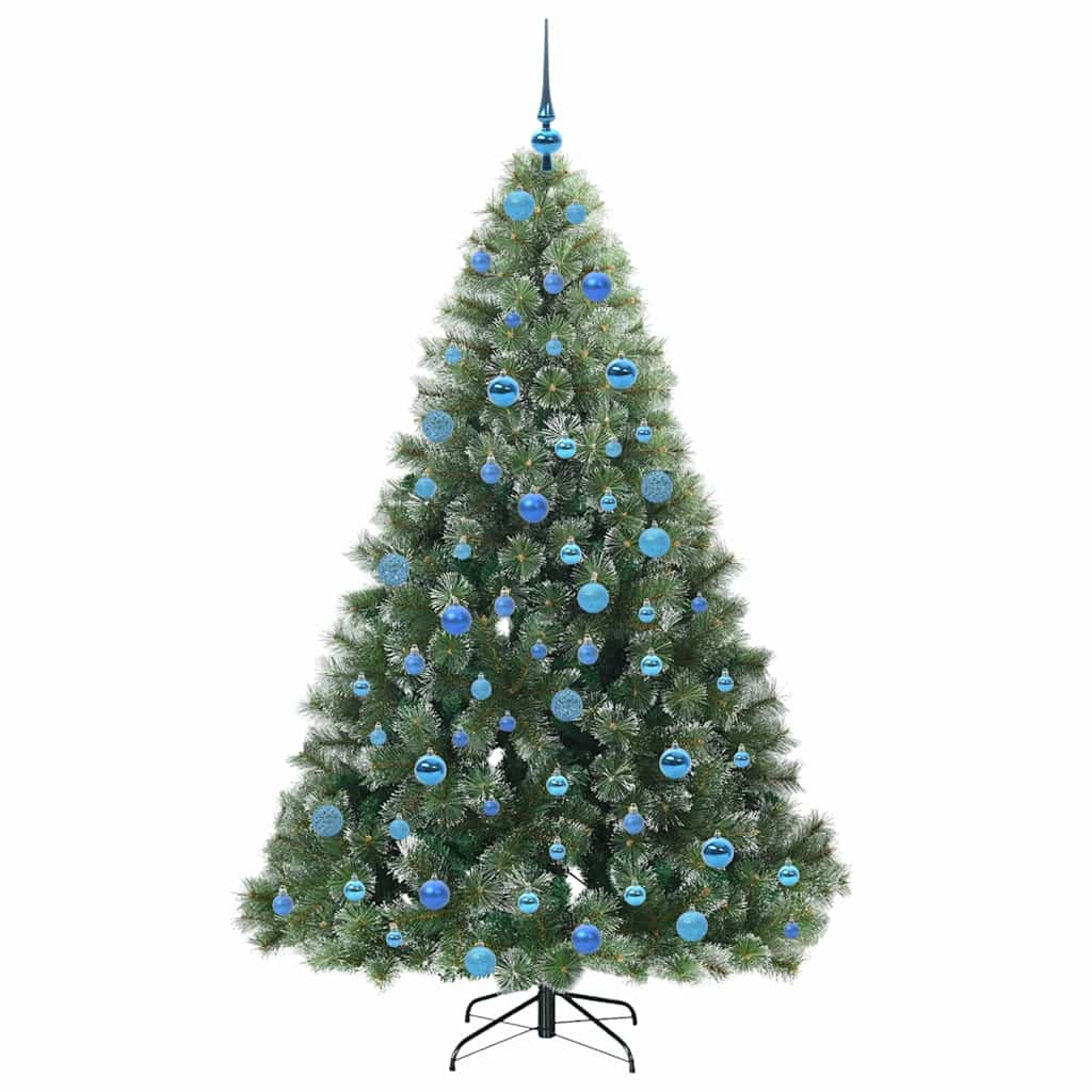 Kunstigt juletræ med 300 LED'er Grøn 180 cm PE og PVC