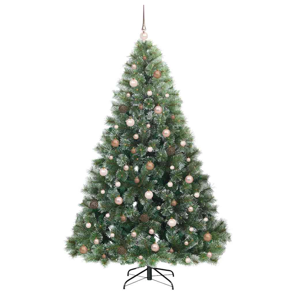 Kunstigt juletræ med 300 LED'er Grøn 210 cm PE og PVC