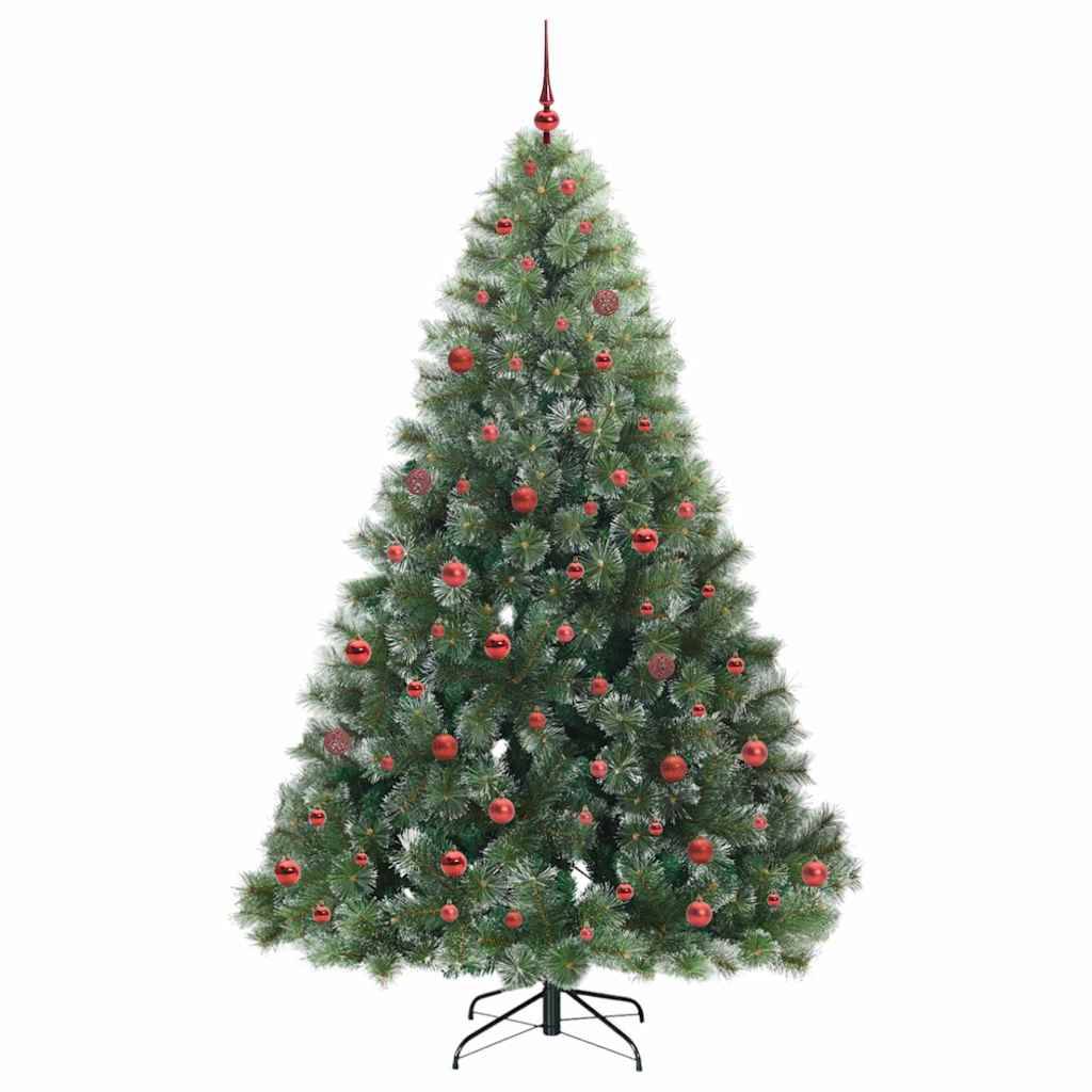 Kunstigt juletræ med 300 LED'er Grøn 210 cm PE og PVC