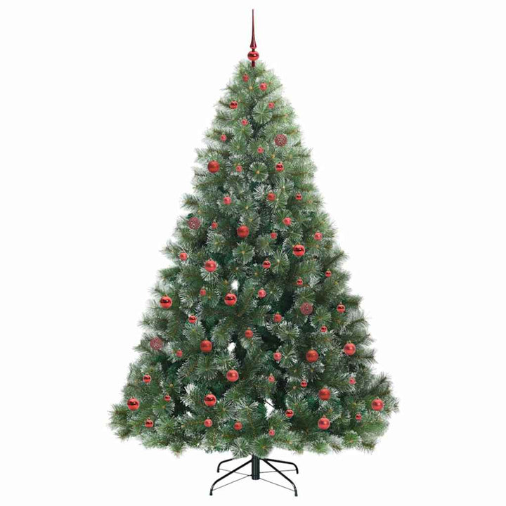 Kunstigt juletræ med 300 LED'er Grøn 210 cm PE og PVC