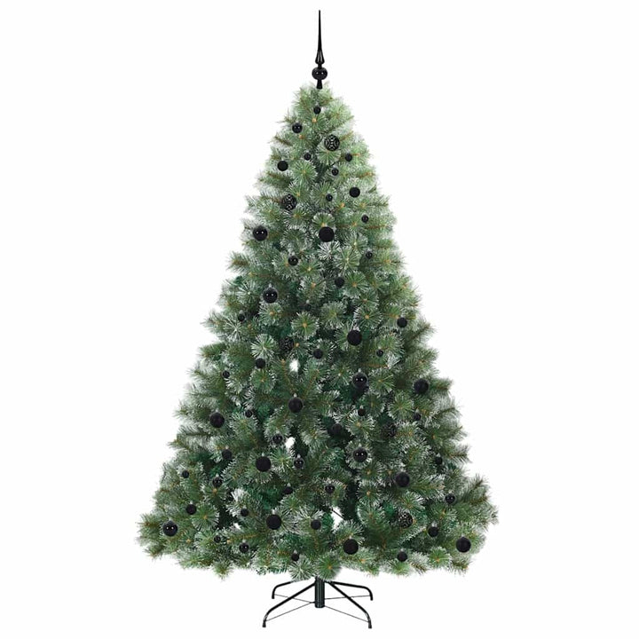 Kunstigt juletræ med 300 LED'er Grøn 210 cm PE og PVC