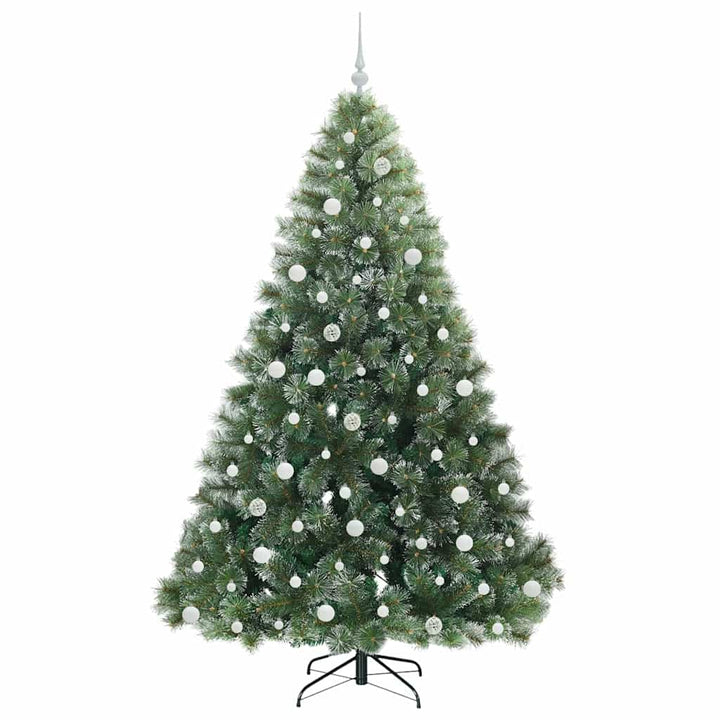 Kunstigt juletræ med 300 LED'er Grøn 210 cm PE og PVC