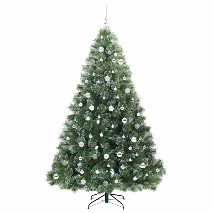 Kunstigt juletræ med 300 LED'er Grøn 210 cm PE og PVC
