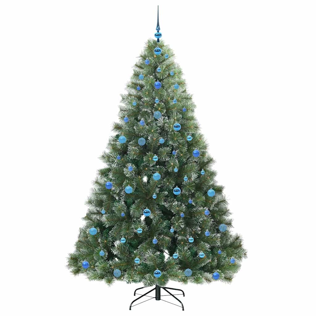 Kunstigt juletræ med 300 LED'er Grøn 210 cm PE og PVC
