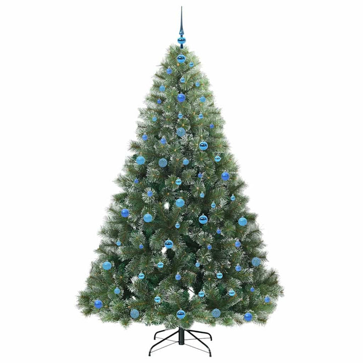 Kunstigt juletræ med 300 LED'er Grøn 210 cm PE og PVC