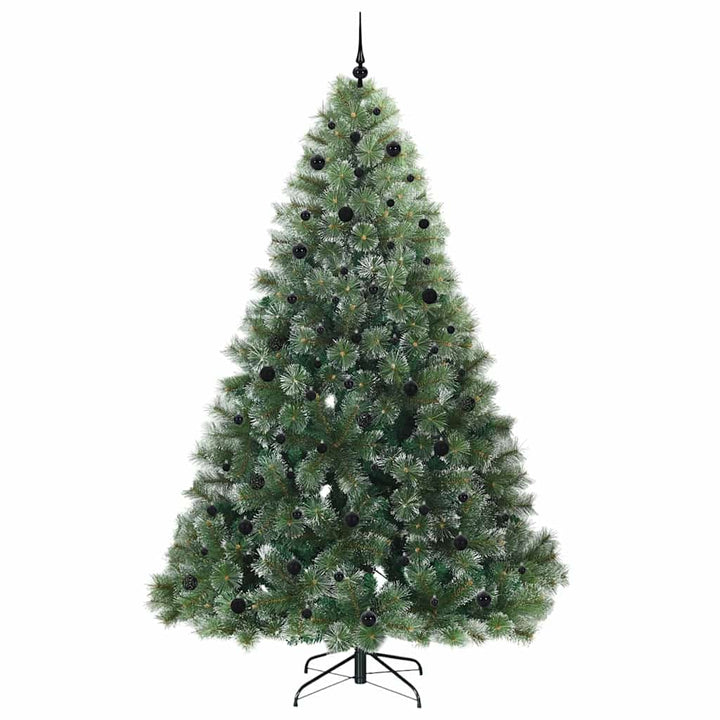 Kunstigt juletræ med 300 LED'er Grøn 240 cm PE og PVC
