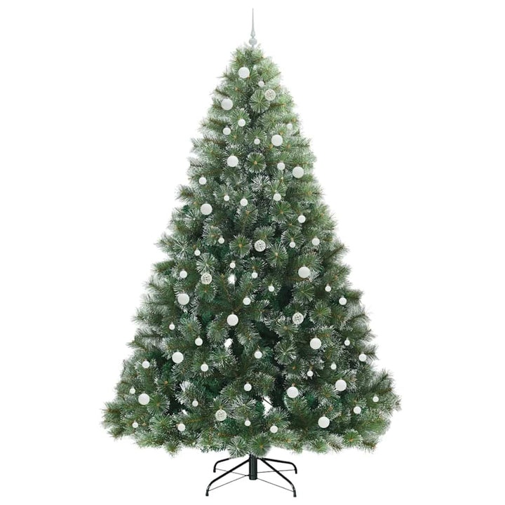 Kunstigt juletræ med 300 LED'er Grøn 240 cm PE og PVC
