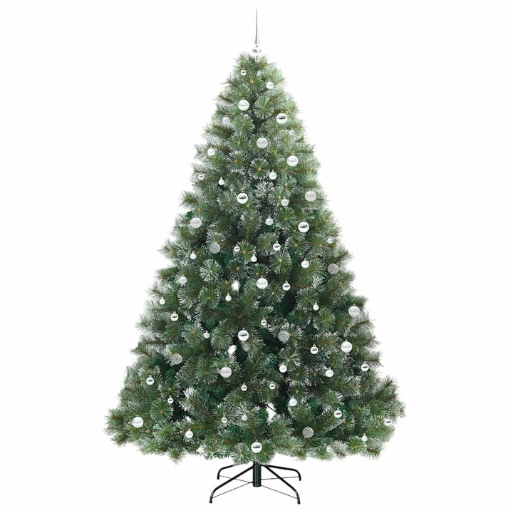 Kunstigt juletræ med 300 LED'er Grøn 240 cm PE og PVC